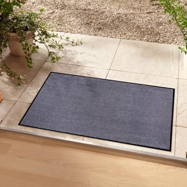Hanse Home Fußmatte Unicolored - Pflegeleicht, Strapazierfähig, Anti-Rutsch, Farbe: Grau, Größe: 60x80 cm