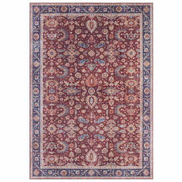 Hanse Home Teppich Asmar - Pflegeleicht, Langlebig, für Innenräume, Farbe: Bordeaux-Rot Vivana, Größe: 80x200 cm