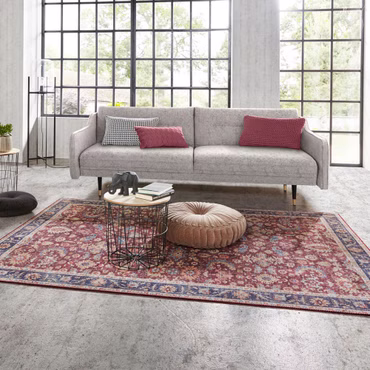 Hanse Home Teppich Asmar - Pflegeleicht, Langlebig, für Innenräume, Farbe: Bordeaux-Rot Vivana, Größe: 80x200 cm