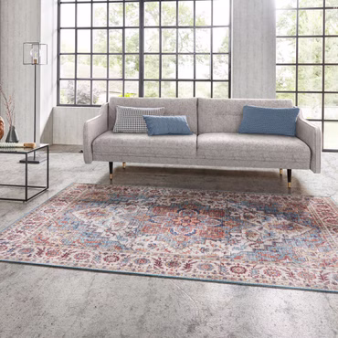 Hanse Home Teppich Asmar - Pflegeleicht, Langlebig, für Innenräume, Farbe: Cyanblau Anthea, Größe: Ø 160 cm