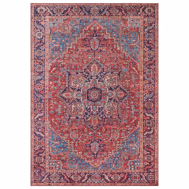Hanse Home Teppich Asmar - Pflegeleicht, Langlebig, für Innenräume, Farbe: Oriental Rot Amata, Größe: 80x150 cm
