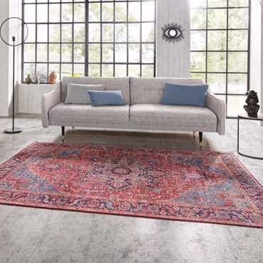 Hanse Home Teppich Asmar - Pflegeleicht, Langlebig, für Innenräume, Farbe: Oriental Rot Amata, Größe: 80x150 cm