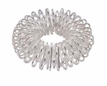 chi-enterprise Premium Massagering für die Finger | Anti Stress - Akupressur Ring - Antistress Ring | Akupressur Ring - Anxiety Ring | 1x Silber, klein