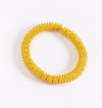 chi-enterprise Premium Massagering für's Handgelenk Anti Stress - Akupressur Ring - Antistress Armband | Akupressur Armband - Anxiety Ring für Handgelenke | Stress Ring | Farbe: Gold