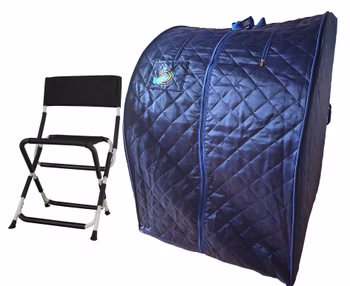 Turmalinsauna, portable Infrarotsauna mit Ferninfrarotstrahlung, Farbe: Dunkel Blau