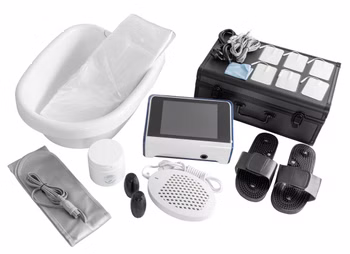 Ion Cleanser 818 weiß Set, inklusive Fußwanne, Platinspule, Salz und Schoner