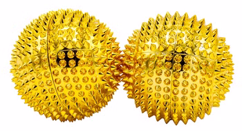 chi-enterprise 5x zwei magnetische Akupressurkugeln, Massagekugeln - Gold mittel 47mm Durchmesser - Akupressur Therapie Selbstheilung - lindert Schmerzen und steigert das Wohlbefinden