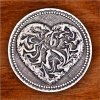 Herz, Münze, Medaille, Taler, Valentinstag, Muttertag, Hochzeitstag, Gravur