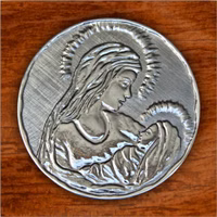 Taufmünze Maria mit dem Jesuskind Taufmünze Maria mit dem Jesuskind
