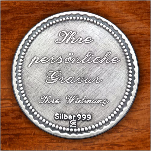 Herzmedaille, Herzmünze, Herztaler, Silber, Herz, Hochzeit, Hochzeitstag, Münze, Medaille, Taler, Valentinstag, Muttertag, Gravur
