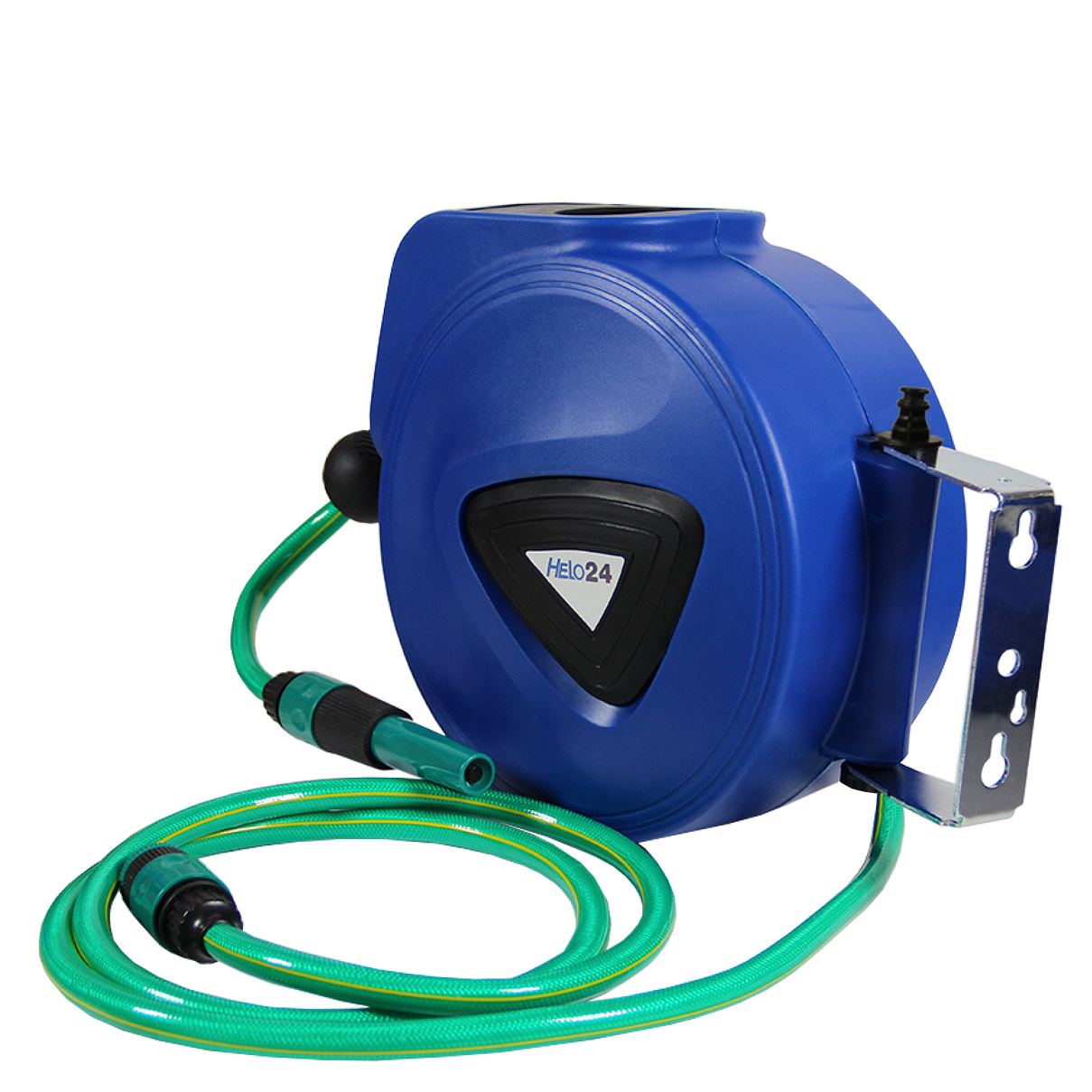 LAGERWARE Wasserschlauchtrommel Schlauchtrommel Automatik 15m + 2m Schlauch blau