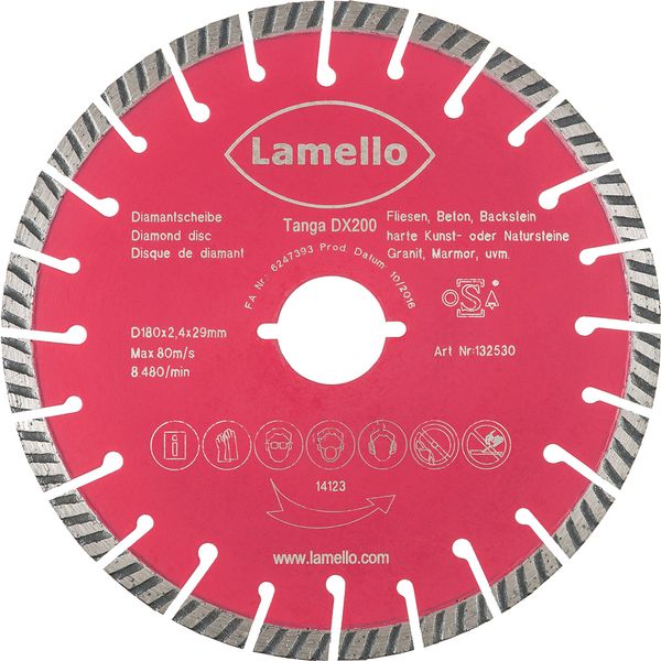 Diamant-Trennscheibe für Tanga DX200, Ø 180