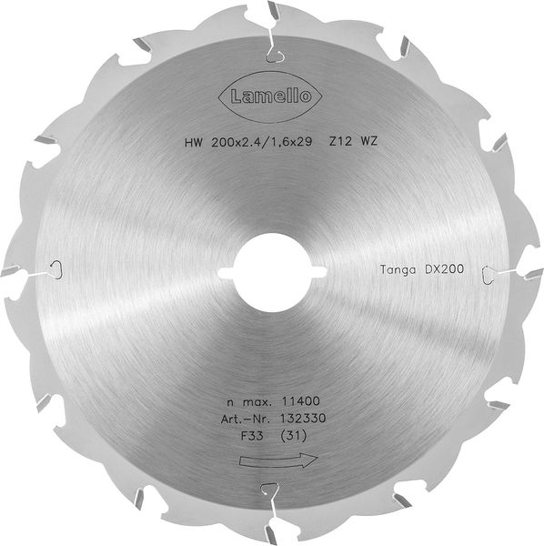 Sägeblatt für Tanga DX200, Z12, Ø 200