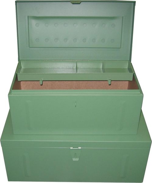Stahlblechkoffer grün 690x360x310mm (H)