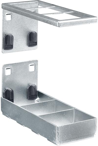 Kombihalter komplett B55xT150 mm 3 Aufnahmen 2-tlg. für Lochplatten