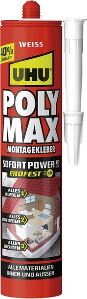 UHU POLY MAX SOFORT POWERKartusche weiß 425g