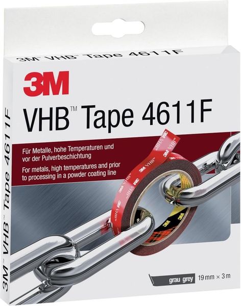 Doppels. Klebeband 4611F 19mmx33mx1,1mm dkl-grau