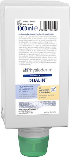 Hautschutzcreme Dualin, 1000 ml Faltflasche