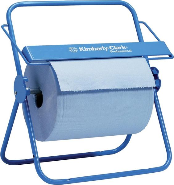 Wandhalter für Großrolle Metall blau