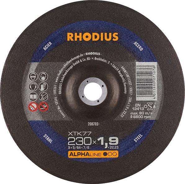 Trennscheibe XTK77 230 x 1,9mm gekr. Rhodius