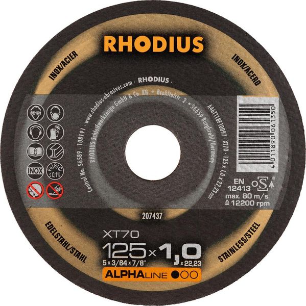 Trennscheibe XT70 115 x 1,0mm ger. Rhodius