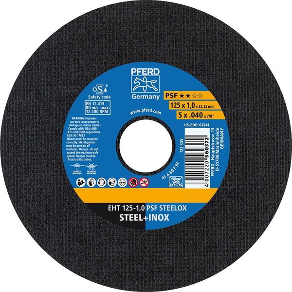 Trennscheibe gerade A46QSG-INOX 180x1,6mm PFERD