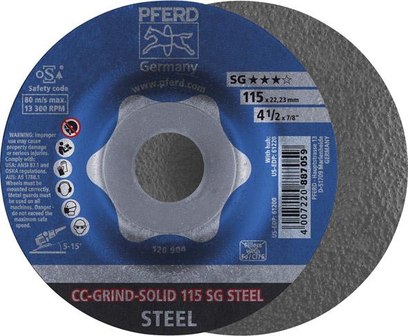 Schleifscheibe CC-Grind Solid Steel 125mm PFERD