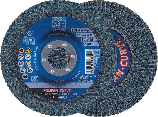 Fächerschleifscheibe Z 40SGP CURVE M 125mm K40Pferd