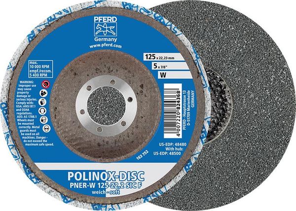 Schleifrad POLINOX 125mm mittelhart Pferd