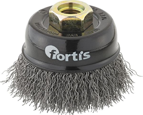 Topfbürste Stahldraht 80 mm gewellt FORTIS