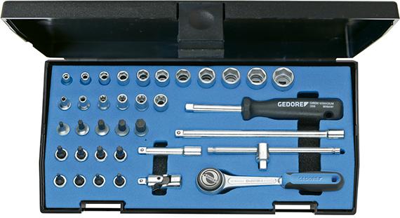 Steckschlüssel-Satz 1/4" 20ITU-3 36-teilig in Kunststoffkassette Gedore