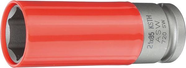 Kraft- Steckschlüsseleinsatz mitKunststoff-Hülse 1/2" 21x85mm ASW