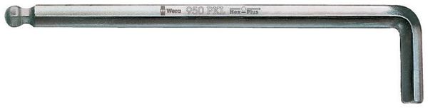 Winkelschraubendreher vernickelt mit Kugelkopf 3mm Wera