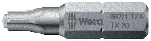 Bit 1/4" DIN3126 C6,3 T10x 25mm m.Zapfen Wera