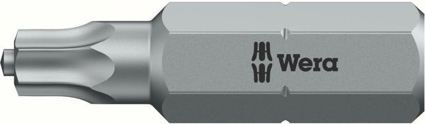 Bit zähhart 1/4" DIN 3126 C6,3 T15x25mm mit Zapfen Wera
