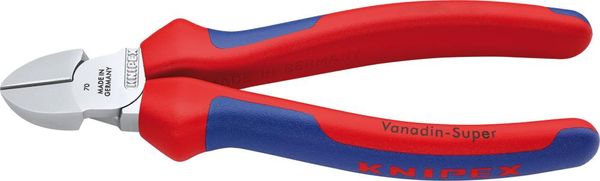 Seitenschneider verchromtmit Mehrkomponenten-Griffen 125mm KNIPEX