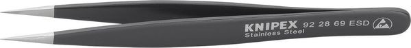 Pinzette ESD 130mm schwarz KNIPEX