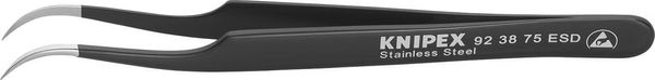 Pinzette ESD Sichelform 120mm schwarz KNIPEX