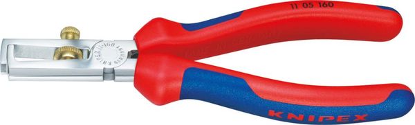 Abisolierzange verchromt mit Mehrkomponenten-Griffen 160mm qmm KNIPEX