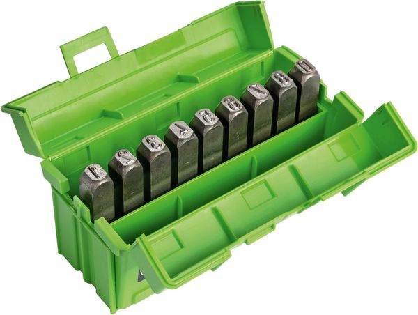 Schlagzahlen-Satz vernickelt Schrifthöhe 5mm KUKKO