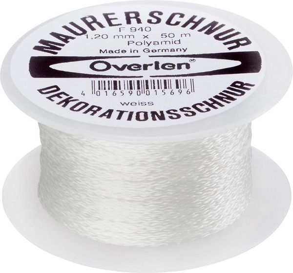 Kordel Polyamid 1,2mm 50m weiß Overmann