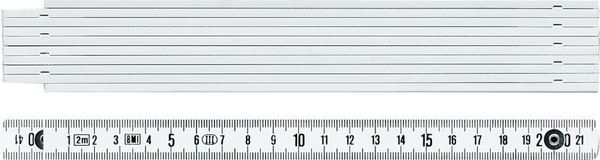 Gliedermaßstab Buche 2mx16mm weiß FORTIS
