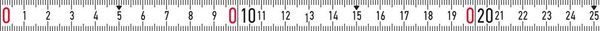 Bandmaß selbstklebend 5mx13mm weiß links BMI