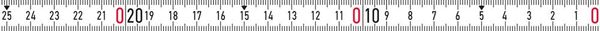 Bandmaß selbstklebend 2mx13mm weiß rechts BMI