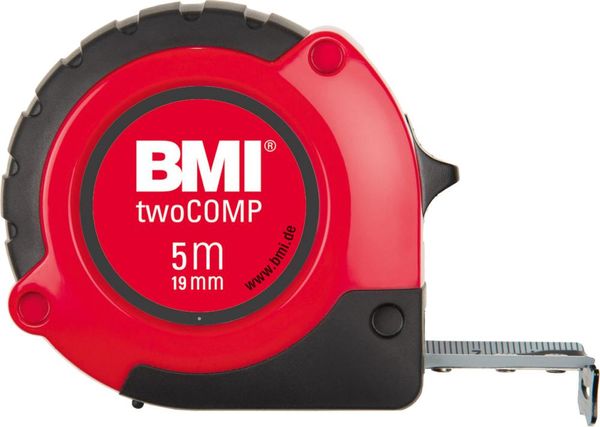 Taschenbandmaß twoCOMP M 8mx25mm weiß BMI