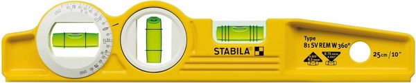 Wasserwaage Torpedo 25cm 81SV REM 360Grad Stabila