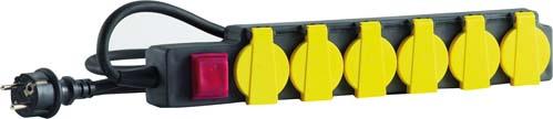 Steckdosenleiste IP44 3,0m 6-fach H07RN-F3G1,5