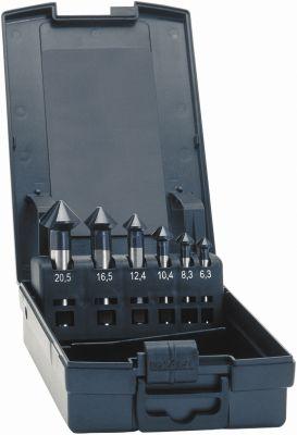 Kegelsenker-Set Advanced TIALN Form C CBN geschliffen 90Grad 6,3-25,0mm EXACT