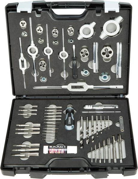 Gewindeschneidwerkzeug- Set HSS 61-teilig M3-M12 EXACT