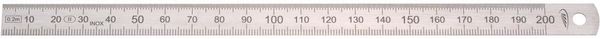 Biegsamer Stahlmaßstab 1000x20x0,5mm 1/2 HP
